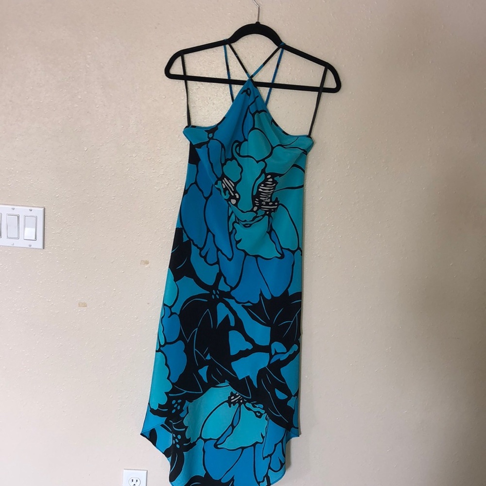 Beautiful floral high low strappy dress
